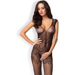 Obsessive Секси черно мрежесто боди f234eh-48108-czarny - черен, размер s/m/l
