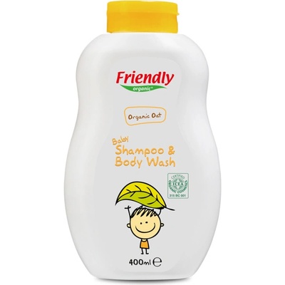 Friendly Organic Органичен Бебешки Шампоан с Овес - Нежна Грижа, 400мл