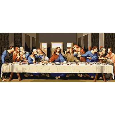 Ideyka Ideyka Malování podle čísel Poslední večeře Leonardo da Vinci 30 x 70 cm