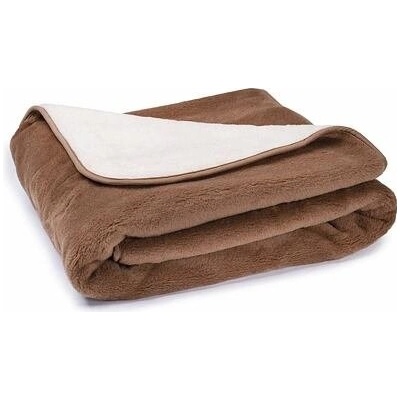Vlnka Vlněná deka Merino s velbloudí vlnou dvouvrstvá hnědá 135x200 – Zboží Dáma