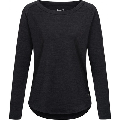 Super.natural dámská merino mikina Essential Crew sn jet black melange