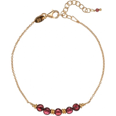 Alisia Módní pozlacený náramek s korálky z granátu AL4898-Oro-Granato