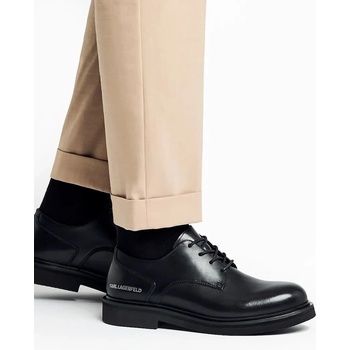 Karl Lagerfeld Кожени половинки обувки Karl Lagerfeld KINGSTON мъжки в черно KL12225 (KL12225.000)