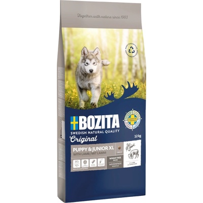 Bozita Original Puppy & Junior XL s jehněčím bez pšenice 12 kg