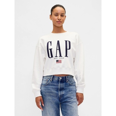 GAP Oversize mikina s logom VintageSoft biela