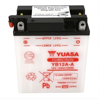YUASA Yumicron 12V 12Ah left+ YB12A-A
