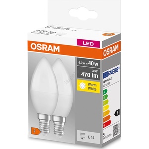 OSRAM КОМПЛЕКТ 2x LED крушки B38 E14/4, 9W/230V 2700K - Osram (P225647)