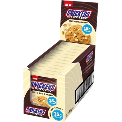 Snickers and Mars Snickers High Protein Cookie - White Chocolate & Peanut [12 x 60 грама] Бял шоколад с фъстъци