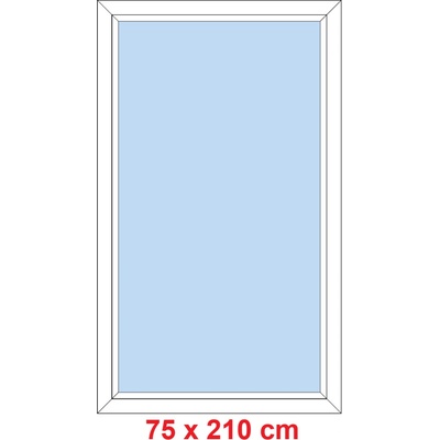 Soft Plastové okno 75x210 cm, FIX neotevíravé, Bílá levé