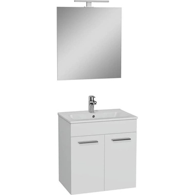 s umyvadlem zrcadlem a osvětlením Vitra Mia 59x61x39,5 cm bílá lesk MIASETFP60B