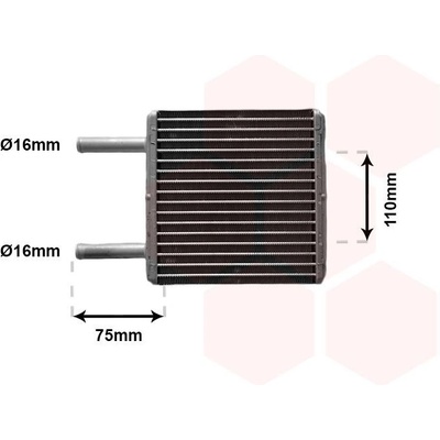 Výměník tepla, vnitřní vytápění VAN WEZEL 37006094