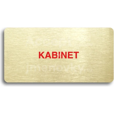 ACCEPT Piktogram KABINET - zlatá tabulka - barevný tisk bez rámečku