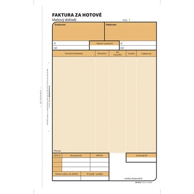 Optys 1073 Faktura za hotové A5 – Zboží Mobilmania