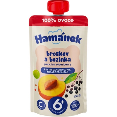 Hamánek kapsička Broskev bezinka jablko 100 g – Zboží Dáma