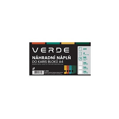 Karton P+P Náhradní náplň do karis VERDE A4 90 listů 5-3131