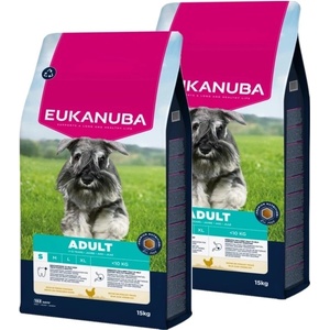 EUKANUBA за възрастни кучета от малки породи с пилешко месо 2x15 кг