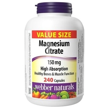 Webber Naturals Магнезий (цитрат) 150 mg 240 капсули | Webber Naturals (3915 WN)