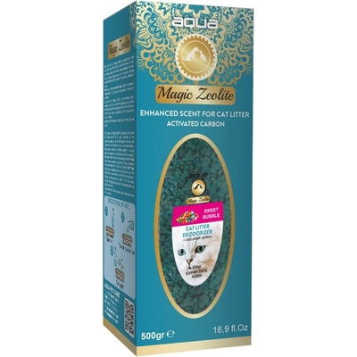 AQUA Magic Zeolite BUBBLE GUM - granulovaný dezodorant pre mačacie WC 500 g