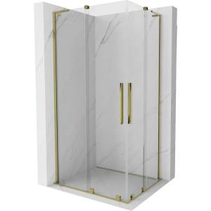 Mexen Velar L Duo плъзгаща душ кабина 100 x 90 см, прозрачна, златна - 871-100-090-02-03-50 (871-100-090-02-03-50)