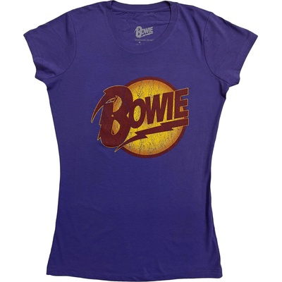 David Bowie Vintage Diamond Dogs Logo Purple L Дамски Риза (BOWTS09LPU03)