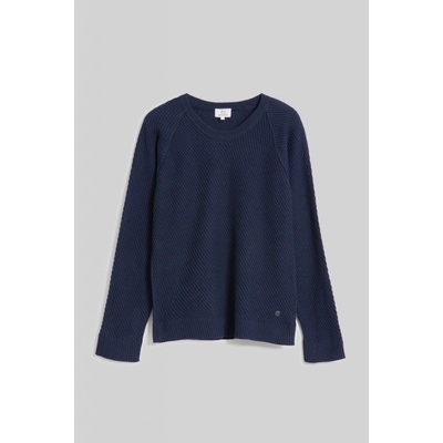 Woolrich DIAGONAL STITCH PULLOVER modrá