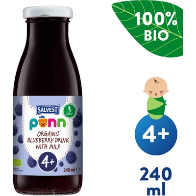 SALVEST Põnn Čučoriedková šťava s dužinou od 4.mesiaca BIO 240 ml