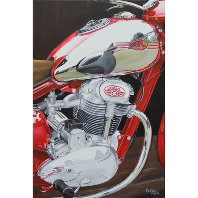 Obraz - Jawa 500 OHC - detail (plátno 120x80 cm)