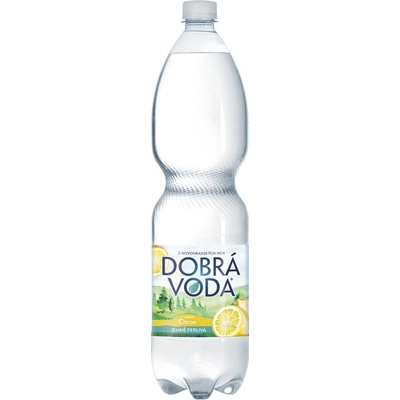 Dobrá voda - jemně perlivá-citron 1,5 l