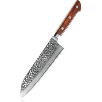 The Knife Brothers Palisandr hammered santoku damaškový nůž 7"