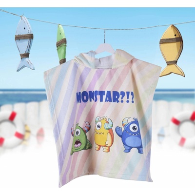 Png Панагюрище Детско хавлиено пончо с принт монстер