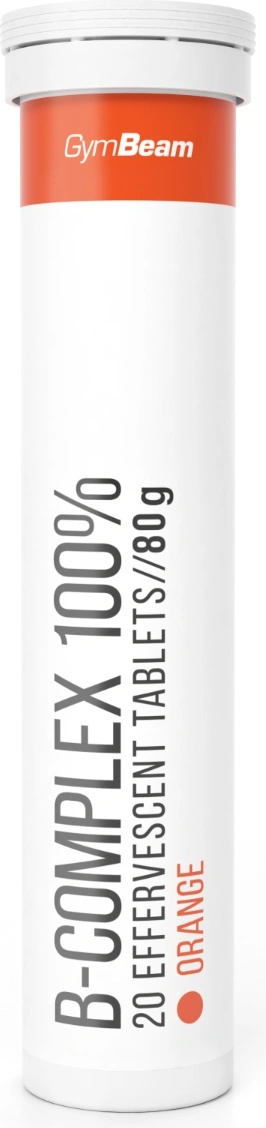 GymBeam B-Complex 100% ефервесцентен 20 табл портокал