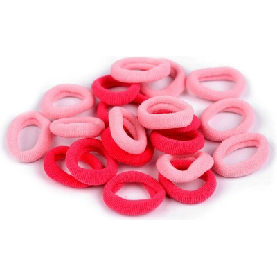 Mini gumičky do vlasů - růžová (20 ks)