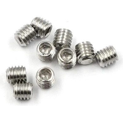 Yeah Racing Nerezový stavěcí šroub červík M3x3 mm 10 ks
