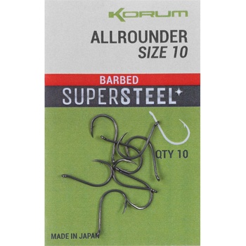 Korum Allrounder Hooks Barbed veľ.10 10 ks
