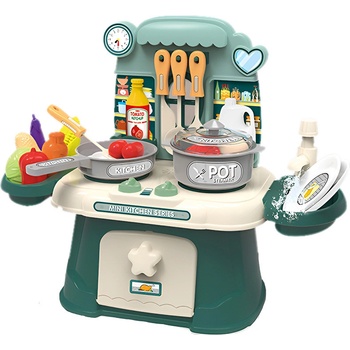 EmonaMall Детска кухня със светещи котлони и мивка с течаща вода EmonaMall - Код W5702 (W5702-200947793-2002009477935)
