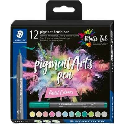 Staedtler Pigment brush 12 různých pastelových barev 371 C12-2