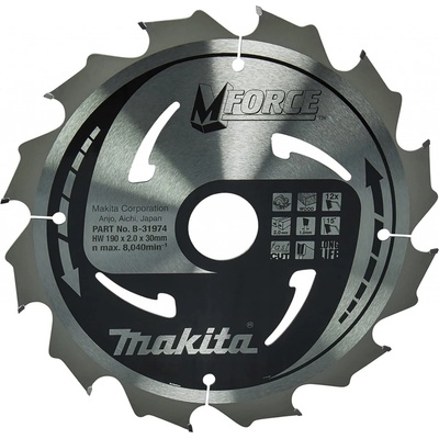 Makita pilový kotouč 190x30 12 Z B-07967 – Zbozi.Blesk.cz