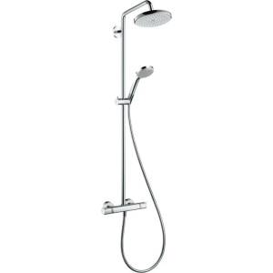 Hansgrohe Croma 220 - Душ комплект Showerpipe с термостат, 22 cm, 4 струи, EcoSmart 9 l/min, хром 27188000 (27188000)