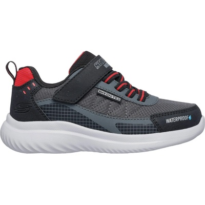 Skechers detská vychádzková obuv BOUNDER 2.0 WP sivá čierna červená biela