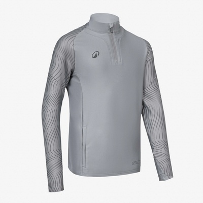 Kipsta Club Wavy s 1/2 zipsom svetlosivá