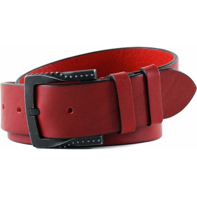 Hoffebelts kožený opasok do riflí "Red"