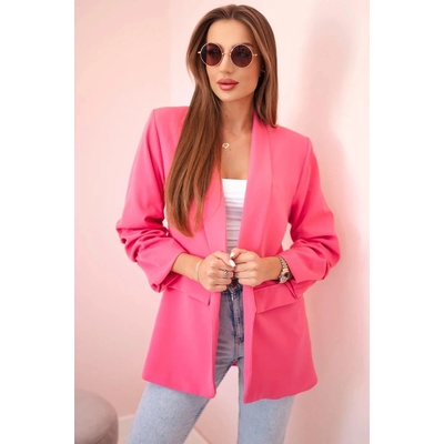 Kesi sako 9709 s elegantnou klopou Ružová