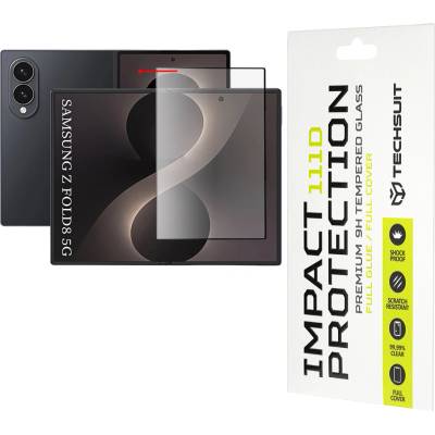 Techsuit Стъклен протектор за Samsung Galaxy Z Fold8 - 111D Full Cover / Full Glue Glass - Techsuit - Черен