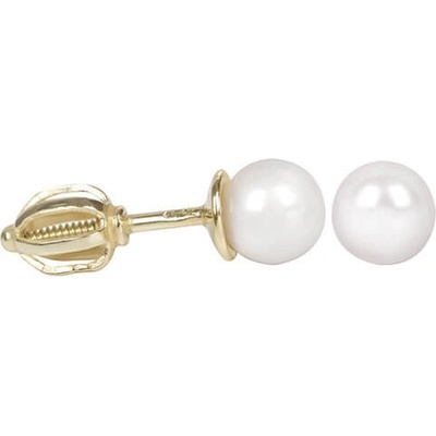 Soliter Zlaté dámské náušnice s perlou 235 001 00403