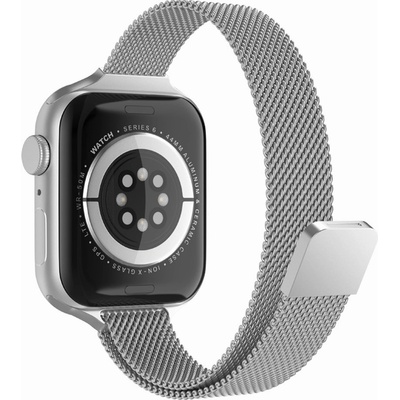 Techsuit Remienok na hodinky (W034) - Apple Watch 1/2/3/4/5/6/7/8/SE/SE 2 (38/40/41 mm) - Strieborný KF239496