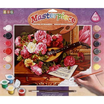 KSG Crafts Творчески комплект за рисуване KSG Crafts - Шедьовър, Рози (1037)
