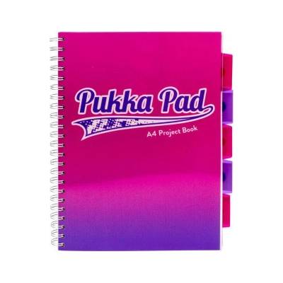 Pukka Pad Kołozeszyt A4 Fusion w kratkę 200 kartek różowy