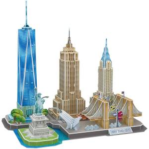 CubicFun 3D Пъзел Cubic Fun от 123 части - City Line New York City (MC255h)