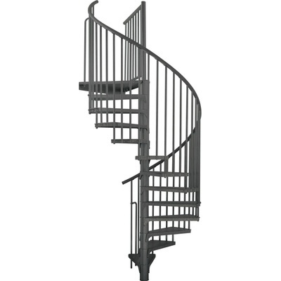 Minka STAIRS Vonkajšie točité schodisko Rondo Zink Color antracitové pr. 180 cm