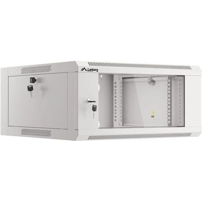 Lanberg Комуникационен шкаф Lanberg rack cabinet 19" wall-mounted 4U 600 fast assembly (flat pack) grey (WFFA-5604-10S)
